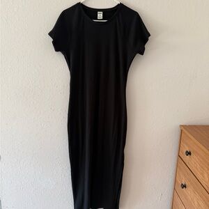 PINK Victoria's Secret Classic Black Midi Dress